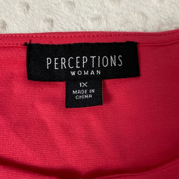 Perceptions Pink Blazer (1X) - Picture 3 of 6